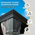 thumbnail image 6 of Domi Outdoor Living 12’x18’ Hardtop Gazebo, Aluminum Frame Canopy with Galvanized Steel Double Roof, Permanent Outdoor Metal Pavilion with Curtains & Netting for Patio, Backyard & Lawn,Gray, 6 of 8