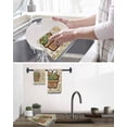 thumbnail image 5 of Easter Kitchen Dish Towels for Drying Dishes Set of 2, Bunny Ears Spring Yellow Flowers Potted Plant Rustic Waffle Weave Microfiber Hand Tea Bathroom Towels Quick Dry & Absorbent Towel 12x12, 5 of 7