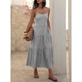 thumbnail image 5 of ANRABESS Womens Summer Midi Dresses Casual Striped Plaid Sleeveless Flowy Maxi Dress 2026 Beach Vacation Sundress Black White Stripe Large, 5 of 12