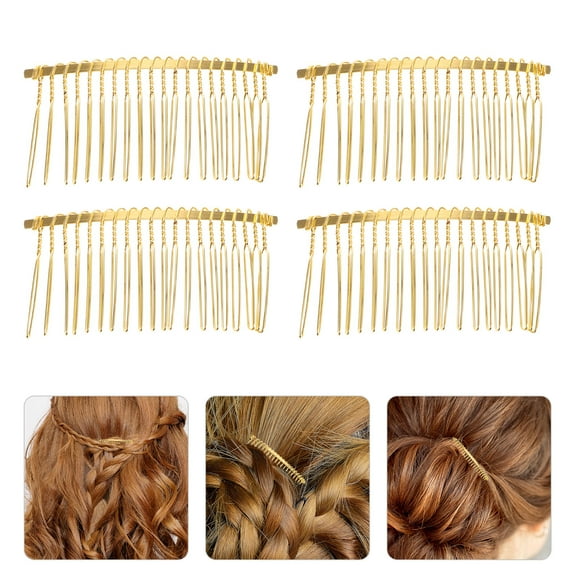 TEHAUX 20Pcs Bridal Hair Clips Iron Golden Wedding Hair Accessories Elegant Hairpins for Brides and Special Occasions