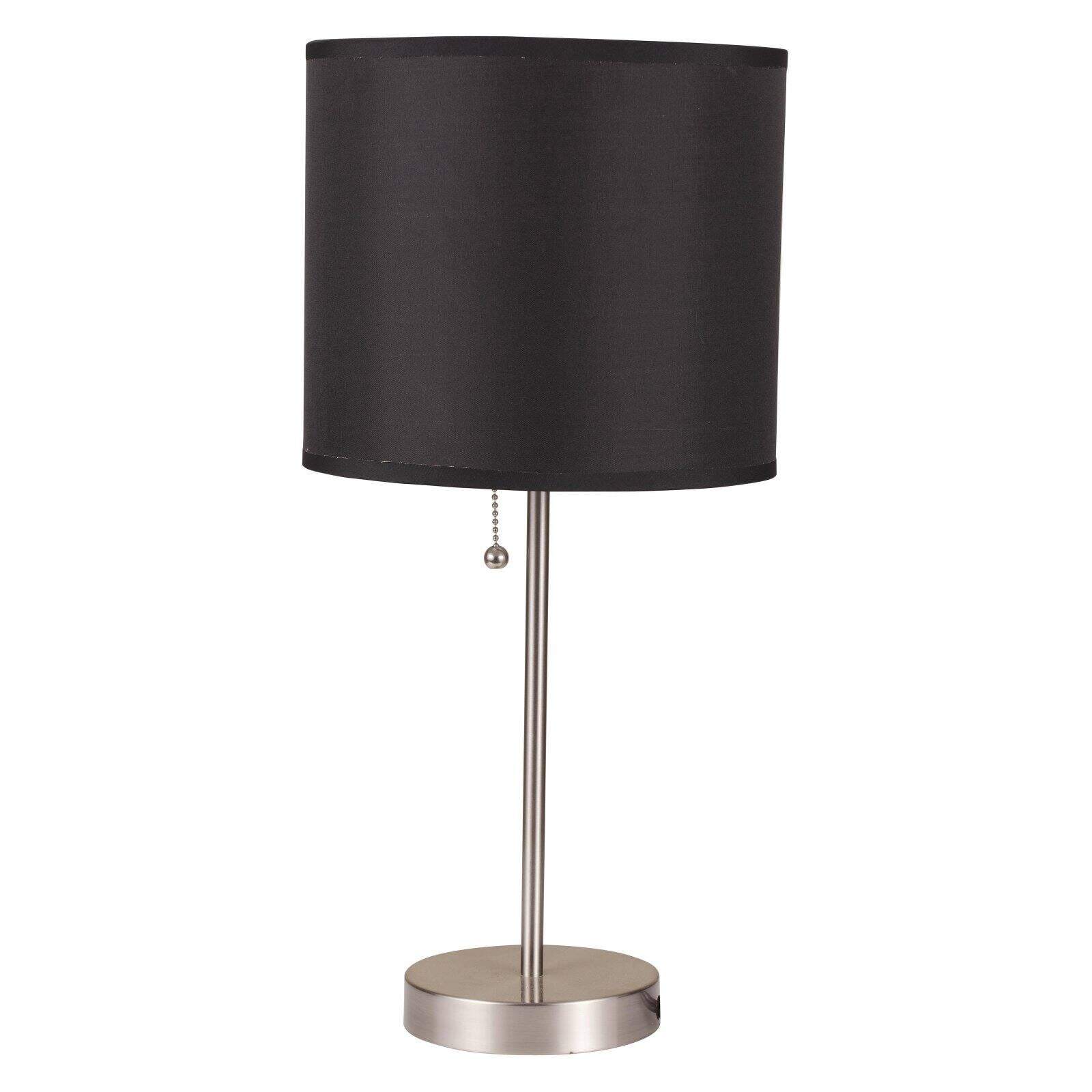 Acme Furniture Vassy Brushed Silver Table Lamp Set of 2