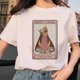 thumbnail image 3 of Camiseta estampada de manga corta para mujer, camisa con estampado de Tarot, flor de tarjeta, tiempo divertido, moda de dibujos animados, patrón superior, Verano, 3 of 5