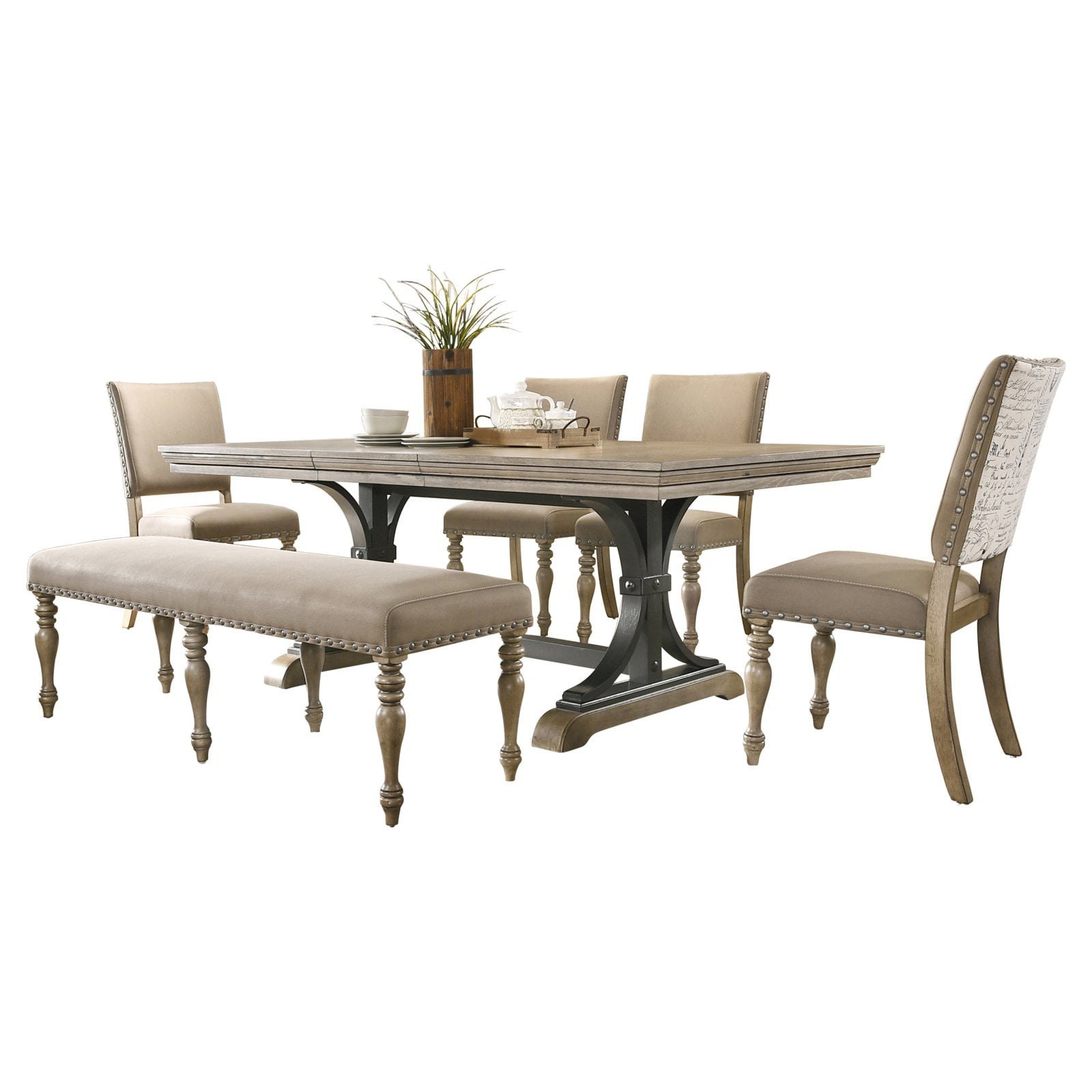 Roundhill Furniture Birmingham 6 Piece Dining Set