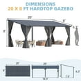 thumbnail image 2 of AECOJOY 20' x 8' Outdoor Hardtop Gazebo With Mosquito Net, Pergola for Garden, Patio, Backyard-Black, 2 of 7
