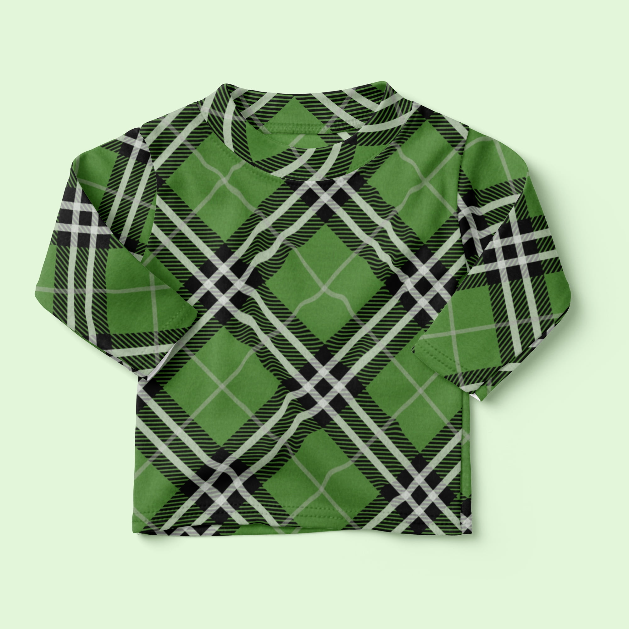 Mainstays 1.5 Yards 100% Polyester Brushed Fleece Woodland Check, Green, 60" Wide for Crafts
