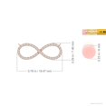 thumbnail image 3 of ANGARA Natural Diamond Infinity Pendant Necklace in 14K Rose Gold for Women (Size-1mm| Color-H| Clarity-SI2) | April Birthstone, Anniversary, Jewelry Gift for Women | Natural Diamond Necklace, 3 of 7