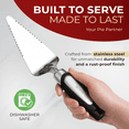 thumbnail image 3 of Orblue Pie Server, Essential Kitchen Tool, Serrated on Both Sides, Great for Right or Left Handed Chef, Stainless Steel Flatware, Cake Cutter, 3 of 9