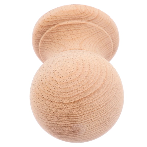 OUNONA  Unfinished Wood Finials Decorative Fence Post for Curtain Rods Khaki