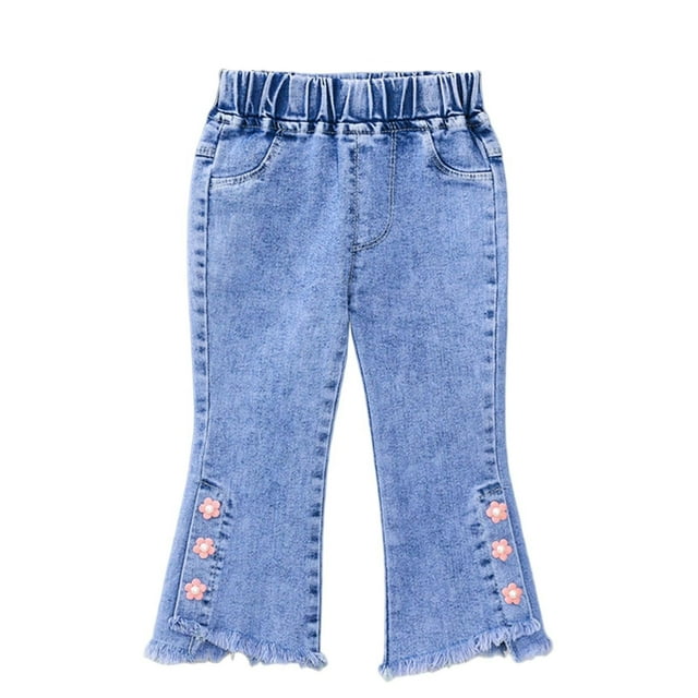 Tauxra Denim pour Femmes, Pantalons Évasés Taille Haute avec Extensible, Bas Décontractés Courts pour Usage Quotidien