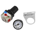 thumbnail image 1 of Regulador de filtro de aire AR2000-02 G1/4 Unidad de tratamiento de gas de fuente de aire Regulador de presión de filtro con manómetro, 1 of 14