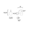 thumbnail image 2 of -4W 1 Led Wall Sconce-4.75 Inches Wide By 10.25 Inches High Et2 Lighting E25061-92Bkgld, 2 of 5