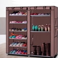 thumbnail image 7 of UWR-Nite Shoe Rack Portable Free Standing Shoe Organizer, 27 Pairs Portable Double Row, Place Shoes, Boots, Shoe Boxs with Dustproof Cover, 7 of 7