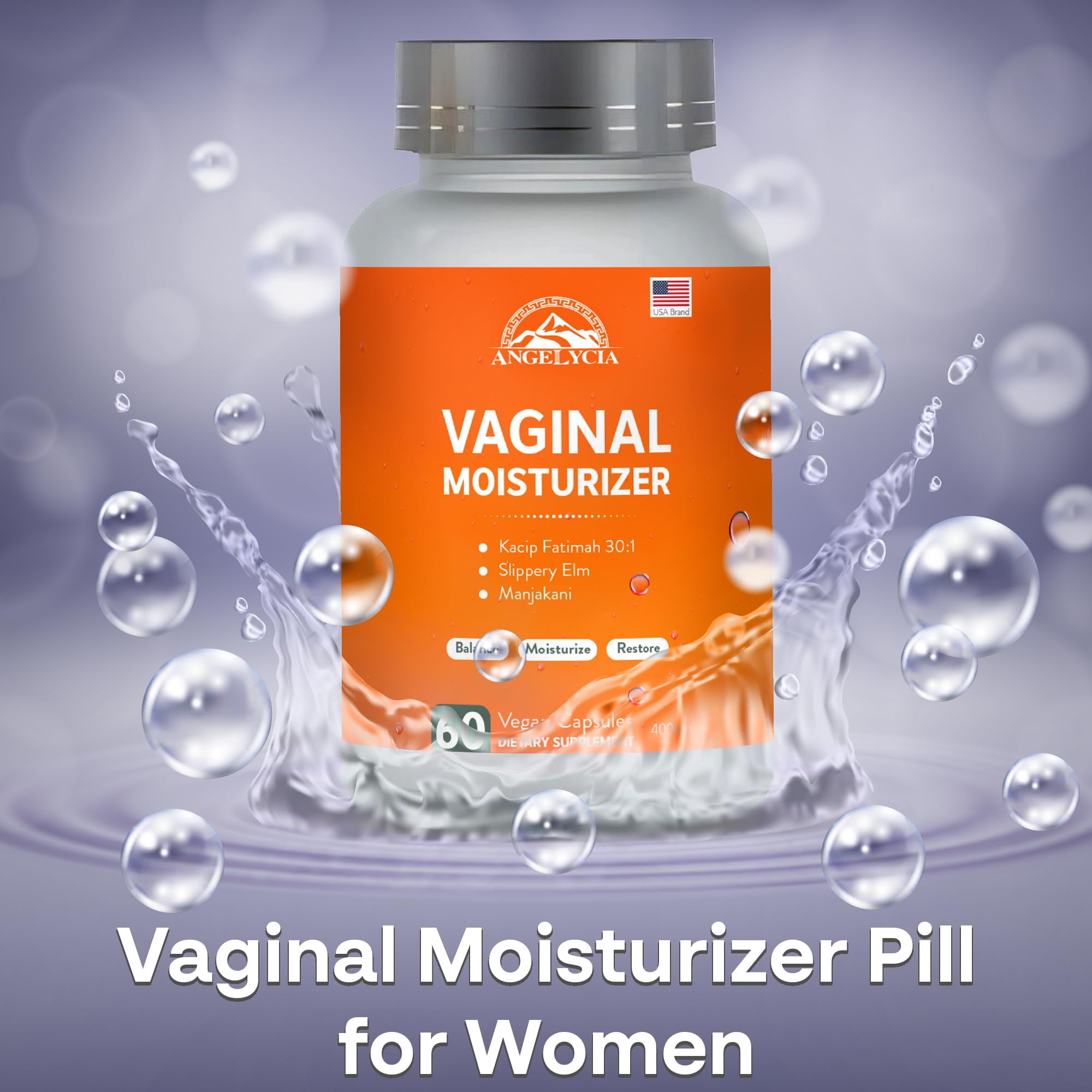 Women’s Probiotic Supplement with Slippery Elm – Feminine Wellness & Intimate pH Balance Support Capsules | ANGELYCIA