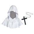 thumbnail image 4 of Capa de Halloween Strade Fareast Limited Capa del Gótica con Collar de Cruz Chal Capelet Disfraz Grim Cowl Poncho con Capucha, 4 of 8