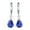 Blue, variant on Colored Artificial Diamond Dangle Earrings for Women Silver Plated Crystal Rhinestone Birthstone Drop Dangling Teardrop Earring, Wedding Party Daily Jewelry Gift for Women, Blue