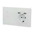 thumbnail image 5 of WiFi Smart Switch with Dual USB Concealed Wall Socket APP Voice Touch Control EU Standard AC100‑240VAC, 5 of 5
