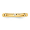 thumbnail image 5 of Auriga Fine Jewelry 14K Yellow Gold Size 4 Bezel-set 1/10 carat Diamond Complete Eternity Band for Women, 5 of 6