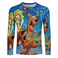 thumbnail image 2 of Scooby Doo Men's Graphic T Shirts Long Sleeve Printed Tee Tops Autumn Casual T-Shirt Fall Clothes S, 2 of 6