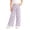 Purple, variant on Edvintorg Girls Wide Leg Sweatpants Summer Lightweight Quick Dry Elastic Waisted Loose Fit Casual Palazzo Pants Size 4-13