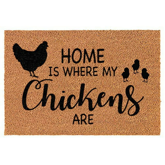 Funny Christmas Chicken Holiday Door Mat Non Floor Rug For Entrance Outdoor Indoor Use Durable Polyester