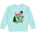 thumbnail image 2 of Inktastic Santa is Promoting Me to Big Sister Green Plaid Tree Toddler Sweatshirt, 2 of 4
