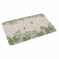 thumbnail image 4 of Hummingbird Door Mat Indoor Outdoor,Sage Green Botanical Leaf Vintage Botanical Non Slip Welcome Mat with Rubber Backing,Absorbent Fabric Front Door Mats Entryway Rug for Home Patio Entrance 18"x30", 4 of 9