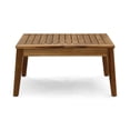 thumbnail image 6 of GDF Studio Parma Outdoor Acacia Wood 9 Seater Sectional Sofa Chat Set with Cushions, Teak and Blue, 6 of 14