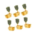thumbnail image 5 of Almencla Guitar Tuning Pegs 3 Left and 3 Right String Tuning Pegs Semi Closed String Guitar Parts Keys Machine Heads Knobs Set Green Gold, 5 of 8
