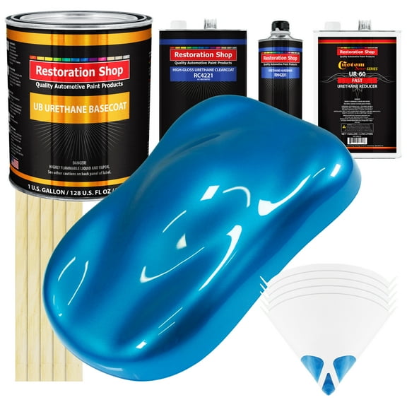 Intense Blue Metallic Gallon Kit URETHANE BASECOAT Car Auto Paint FAST Kit