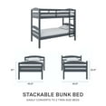 thumbnail image 5 of Better Homes & Gardens Leighton Solid Wood Twin-over-Twin Convertible Bunk Bed, Gray, 5 of 20