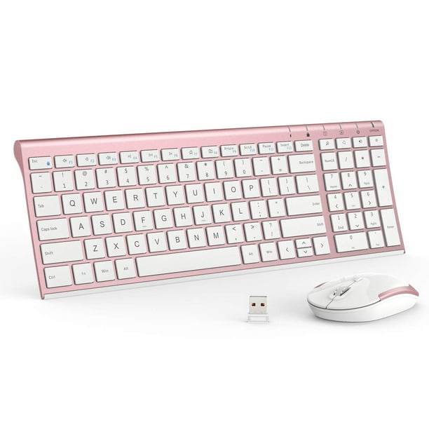 iClever Wireless Keyboard and Mouse Combo - 2.4G Portable Wireless