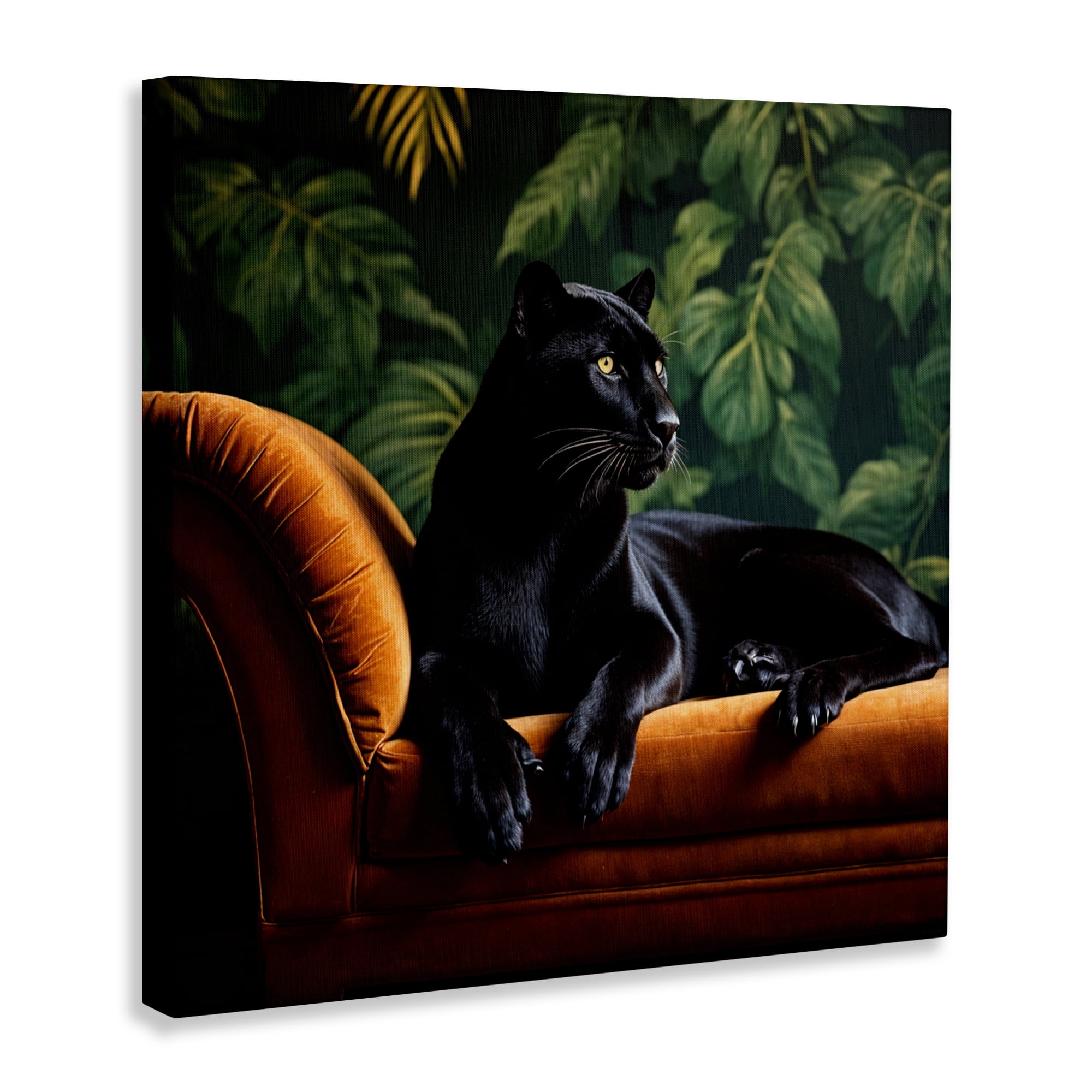 Majestic Panther on Chaise Canvas Wall Art, design by Lettered and Lined