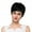 Black, variant on Ediodpoh Women Natural Short Wavy White Gradient Wig Rose Net Synthetic Curly Wigs Wigs for Women white