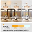 thumbnail image 5 of KPIBEST 42 Inch Luxury Crystal Ceiling Fan with Light and Remote Control, Crystal Chandelier with Fan Retractable 6-Speed, 5 of 14