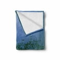 thumbnail image 2 of Firefly Soft Flannel Fleece Throw Blanket, Fairy Ivy Leaf Beauty of Mother Earth Fairy Nature Woodland Image, Cozy Plush for Indoor and Outdoor Use, 60" x 80", Ceil Blue Dark Green, by Ambesonne, 2 of 6