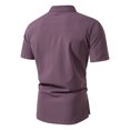 thumbnail image 3 of BOBOGOJP Chemise Légère à Manches Courtes pour Homme Chemise Boutonnée à Manches Courtes Ajustée, Rouge m, 3 of 3