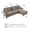 thumbnail image 3 of Coventry Sectional Couch with Reversible Chaise in Tan Microsuede, 3 of 7