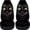 Black Cat, variant on Odenmar Cat Sunflower Print Car Seat Covers, Front Seats Only Set of 2, Universal High Back Mesh Fabric Seat Covers for Cars, SUVs, Sedans and Vans