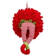 thumbnail image 2 of Christmas Elf Leg Wreath Hanging Decoration with Plush Stuffed Legs, Funny Xmas Ornament for Front Door Wall Mantle and Tree Decor, Festive Holiday Home Party Decor,Christmas Decorations, 2 of 4