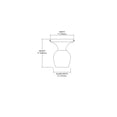 thumbnail image 2 of ElkGroup International LED 10152/1DR-WHT- Celina 1-Light Semi-Flush en Rouille Foncée et Verre Blanc - LED, 2 of 2