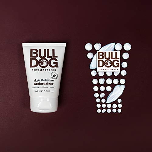 Bulldog Mens Skincare and Grooming Age Defense, Moisturizer Fragrance Free 3.3 Fl Oz