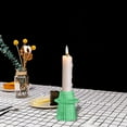 thumbnail image 5 of Binwennn Pillar Candle Base Wind Transparent Glass Candle Stand Candlelight Dinner Table Decoration, 5 of 5