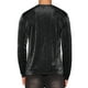 thumbnail image 3 of Camiseta de manga larga de malla transparente Lars Amadeus para hombres, camiseta de fiesta de club XL negra, 3 of 6