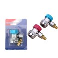 thumbnail image 2 of 2 Pcs Adaptateur de Connecteur Rapide pour Climatiseur de Voiture R134a (Bleu & Rouge), 2 of 5