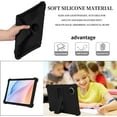 thumbnail image 3 of Hoibon For DOOGEE Tab A9 Plus For DOOGEE Tab A9 Pro+ 11 inch Tablet Case Soft Silicone Adjustable Stand Cover Lightweight Shockproof Protective Tablet Case for DOOGEE Tab A9 Pro+ 11 inch - Black, 3 of 6