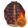thumbnail image 3 of Mens Sherpa Fleece Lined Plaid Flannel Shirts Jackets Casual Thermal Button Jackets Winter Warm Work Coat Plush Outwear, 3 of 4