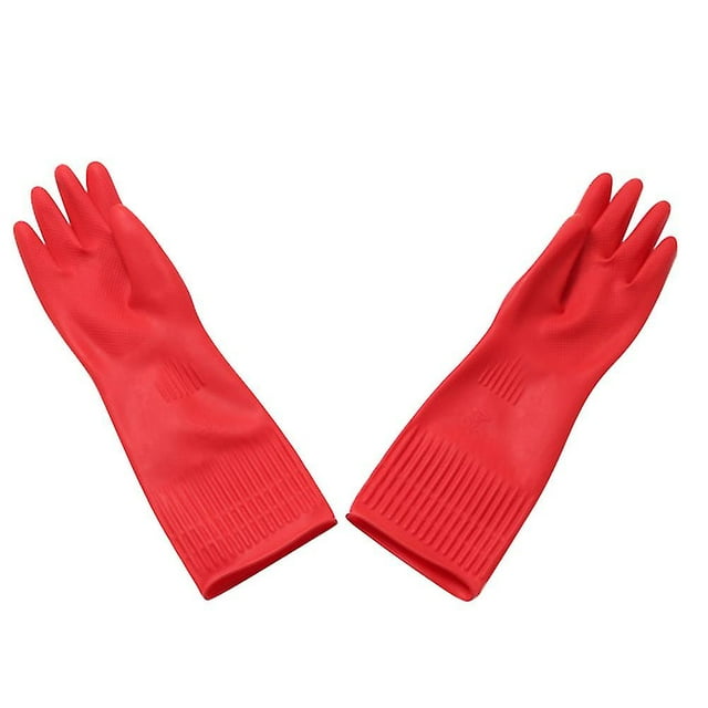 38/45cm Kitchen Clean Gloves Waterproof Long Sleeve Gloves Rubber Latex Gloves For Dishewashing