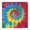 Colorful Tie Dye-1, variant on Colorful Tie Dye Circular Spiral Pattern Square Fitted Tablecloth with Elastic Edge,Square Table Cover,Washable Elastic Table Cover for Home Kitchen Party Decor 34"x34"