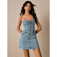 thumbnail image 1 of Vestido minifalda Demin Corset Mezclilla claro CHICA, 1 of 6