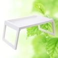 thumbnail image 1 of FUEENIRVA 1Pcs Foldable Bed Table White Rectangular Design for Laptop Holder Home Use 26.8x14.1x10.2in, 1 of 7